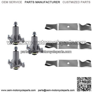 187254 Blades & 3 Mandrels 187292 Fits Craftsman 54" Deck Poulan Fits Husqvarna