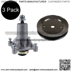 (3) Spindle Assembly 187292 w/ Pulley 153535 42 48" Deck Fits Husqvarna 53219287