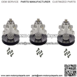 3 Spindle Assemblies with 4 Screws Fits Cub Cadet 618-04126 618-04126
