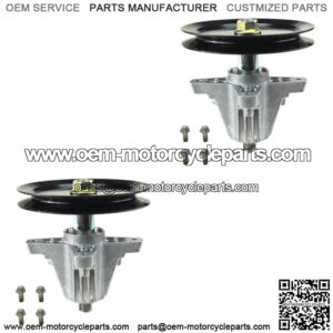 2 Spindle Assemblies w/ Pulleys & Bolts Fits MTD & Fits Cub Cadet 618-04636