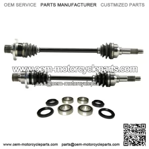 Rear Axle Pair with Wheel Bearing Kits for Yamaha Rhino 450 & 660 2004-2009