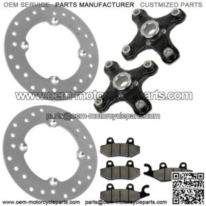 Front Wheel Hubs w/ Brake Discs & Pads For CanAm Maverick 1000R 2014-2015 (For: Can-Am)