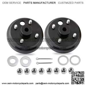EZGO TXT Brake Drum/Hub Assembly with Lug Nuts for 1982-up Electric & 1982-1993 2 Cycle Gas Golf Cart Models Replaces OEM # 19186-G1P, 17298-G1, 17082-G2, 24-Teeth Star