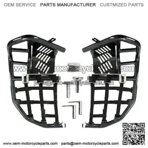 Suzuki LTZ 400 QUADSPORT Z (2003-2008) Propeg Nerf Bars Black Aluminum with Black Net