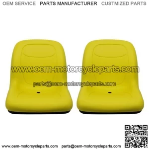 John Deere Gator Pair (2) Yellow Vinyl Seats fit Turf TX TXTurf Worksite and XUV