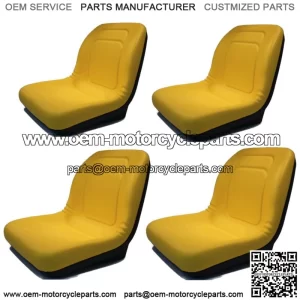(4) Yellow High Back Seat fit John Deere Gator TX, Gator XUV, Gator 4x2 HPX, 4x4