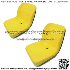 (2) Yellow HIGH BACK Seats for John Deere Gators TX: 4x2 & Turf TX UTV Vehicles