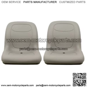 John Deere Gator Pair (2) Gray Vinyl Seats fit Turf TX TXTurf Worksite and XUV