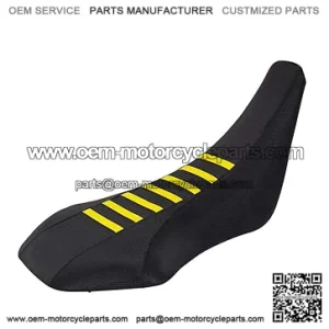 Seat Cover - Compatible Fit for 2003-2009 Suzuki LTZ400 Z400 (#207) (All Black/Yellow Ribs)