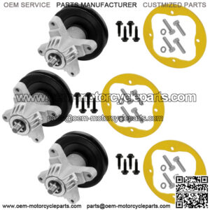 3 Spindle Assy w/ Deck Ring For MTD Cub Cadet 918-04474 918-04474A 918-04474B