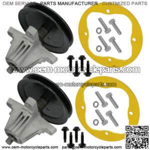 2 Spindle Assy w/ Deck Ring For MTD LT46 LX46 / 918-06977A 618-06977 618-06977A