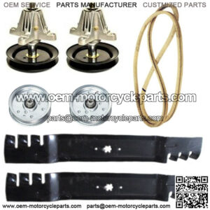 42" Deck Mulching Rebuild Kit Spindles Blades Belt Fits Cub Cadet LTX1040 LTX104