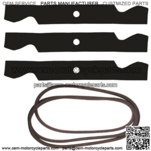 50" Deck Blades & Belt Kit Fits Cub Cadet LT1050 Tractor Mower 742-0406 754-0407