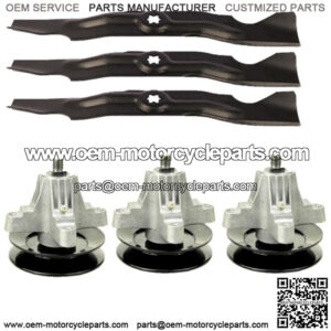 50" Deck Spindle Blade Kit Combo Fits Cub Cadet LTX1050 LTX1050KH KW VT SLTX1050