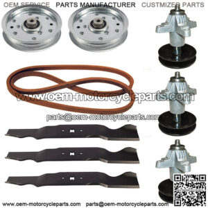 Deck Rebuild Kit Spindles Blades Belt Idler Pulleys for MTD Fits Cub Cadet RZT54