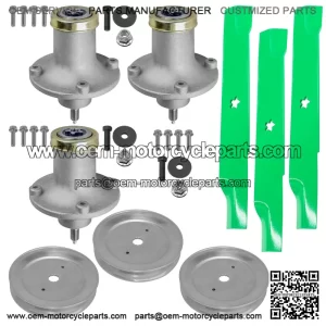 52" Deck Spindle w/Pulley & Blade Redmax CZT52 / Jonsered Z52XF / Dixon Ultra 52