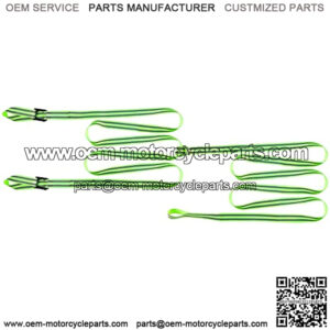 Snowmobile Tow Strap, Long Reinforced Emergency Snowmobile Tow Rope 3 Point with Two Hooks and Reflective Strips, Sled Pulling Straps for Skidoo Snowmobile Sled Or ATV, Snowmobile Tool Kit.|(Green)