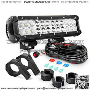 12 Inch 72W LED Light Bars Spot Flood Combo Off-Road Light Mounting Bracket Horizontal Bar Tube Clamp With Off Road Wiring Harness