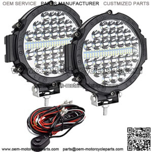 7 Inch Round Led Light Pods, Safego Round LED Offroad Lights Driving Light Bar 210W 21000LM Combo Beam with Wiring Harness for Trucks ATV UTV SUV Car Tractors Off-Roading Jeep Lighting, Pack of 2