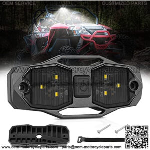 UTV Dome Light, Universal LED Roll Bar Dome Light UTV Interior Light Utility Roll Bar Mount Dome Light Roll Cage Light Courtesy Light for UTV ATV RZR Polaris Ranger Off-Road Truck - White