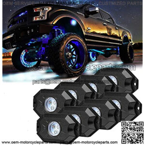 8 pc White Heavy Duty Rock Lights Undercarriage, Bed Light,Exterior Interior,Boat,RZR,pods
