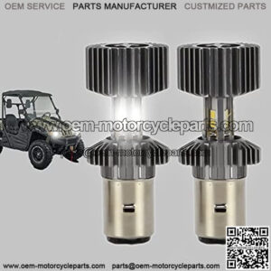 Hisun LED Headlights Lamp light For UTV ATV MSU500 MSU700 Coleman UT500 UT700 Cub Cadet Mini bike 12W BA20D White Hi/Low Beam Blubs