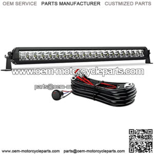 LED Light Bar 20 inch, 4WDKING Screwless 100W IP69K Waterproof Off-Road Combo LED Work Light with DT Wiring Harness Super Bright Truck Driving Fog Lamp Fit for Ford F150 Polaris RZR Jeep Wrangler