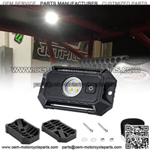 LED UTV Dome Light, ANGU-OFFROAD Universal Roll Bar Mount LED Interior Light Utility Roll Cage Reading Light Map Light UTV Dome Light for Trucks ATV Polaris RZR Can Am Boat Off-Road Car - White