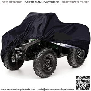 190T Waterproof ATV Cover,Large Heavy Duty Black Protects 4 Wheeler from Snow Rain or Sun,82.5" x45" x 47"