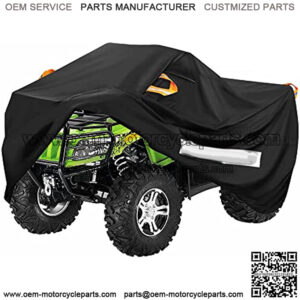 ATV Cover Oxford Cloth Heavy ,for Polaris Sportsman Yamaha Grizzly Honda FourTrax Kawasaki KFX Wheel Car with Air Vents Reflective Strips and Buckle Straps Length up to 82 inches