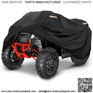 ATV Cover Universal, Upgraded Four Wheeler Cover Waterproof Heavy Duty Quad Cover Compatible with Polaris Sportsman 450 570 Foreman Can-am Outlander Rancher Fourtrax, 94" X 48" X 48"