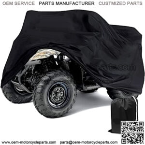Tokept 190T Black Quad Bike ATV ATC Rain Waterproof Cover 86" (Black, XXL)