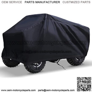 Waterproof ATV Cover, Heavy Duty Black Protects 4 Wheeler from Snow Rain or Sun (Black, 82 inch)