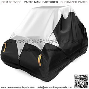 UTV Cover Waterproof Heavy Duty 420D 2-Seater Storage Cover 131"x66"x75", Compatible with Polaris Can am Kawasaki, Oxford Cloth PU Coating Windproof Side by Side Storage Cover