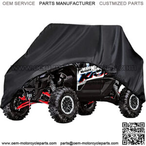 UTV Cover with Heavy Duty Black Oxford Waterproof Material, 114.17" x 59.06" x 74.80" (290 150 190cm) Included Storage Bag. Protects UTV from Rain, Hail, Dust, Snow, Sleet, and Sun (XL)