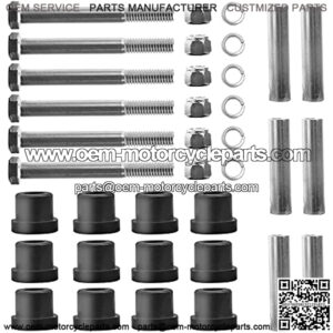 Golf Cart Front Rear Leaf Spring & Front Upper A Arm Suspension Bushing and Sleeve & Screw Kit for Club Car DS Gas & Electric 1992 Up