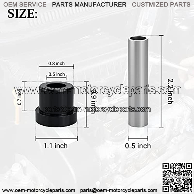 Rear Leaf Spring Bushing Sleeves Kit for EZGO TXT Medalist 1994-up, Club Car DS 1992-up Golf Cart, Replace OEM 70289-G02 70291-G01, 1012303 1015583 - Image 3