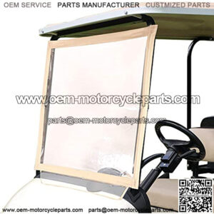 Golf Cart Foldable Windshield for EZGO RXV, Portable Clear Film PVC Impact-Resistant Windproof