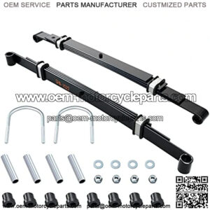 4 Leaf Club Car Precedent Heavy Duty Rear Leaf Spring Kit OEM 102509301,102513001, with Bushings & Sleeves Fits Golf Cart Club Car Precedent Gas & Electric 2004-Up