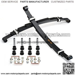 Golf Cart Rear Heavy Duty 4-Leaf Spring Kit with Bushings Sleeves and U Bolts for EZGO TXT 1994-2013 74207-G02 72618-G01