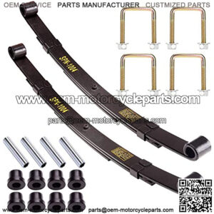 Golf Cart Heavy Duty 3-Leaf Rear Spring Kit for EZGO TXT Medalist 1994.5-up, with Bushings Sleeves & U Bolts, OEM# 70247-G01 70474-G01 70505-G01 603109