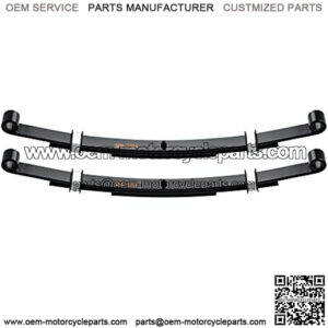 Golf Cart EZGO Heavy Duty 3-Leaf Spring Kit with Bushings & Sleeves & U Bolts fit for EZGO TXT 1995-2013, OEM 70506-G01,74135-G01, 74207-G01, 74207-G03 (2 Packs)