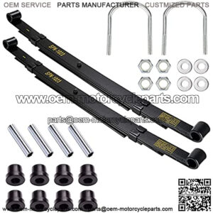 Golf Cart Heavy Duty 4-Leaf Rear Leaf Spring Kit for Club Car Precedent 2004-up, with Bushings Sleeves U Bolts, Replace OEM 102509301 102513001