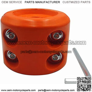ATV-SCHS Winch Cable Hook Stopper Rubber Winch Line Saver with Allen Wrench for ATV UTV Winches (Orange)