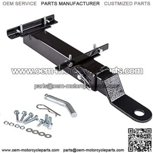 Golf Cart Universal Heavy Rear Seat Trailer Hitch with Receiver Fits Backseat Footrest - Club CAR, EZGO, Yamaha