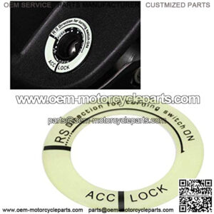 Ignition Switch Decoration Ring Car Motorcycle Luminous Ignition Start Stop Switch Key Hole Ring Circle Cover Trim Universal Ignition Ring Glow in The Dark (Black)