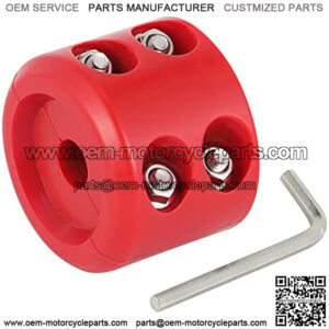 Winch Cable Hook Stopper for ATV UTV SUV ORV, Rubber Rope Line Saver, Prevent Bouncing Fraying, with Allen Wrench (Red)