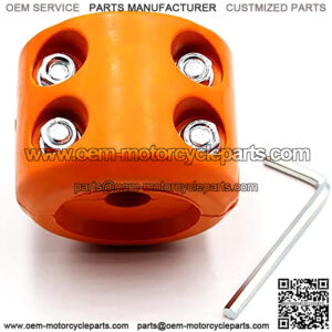Winch Stopper ATV-SCHS Winch Cable Saver Hook Stopper Line Rubber Stopper with Allen Wrench for ATV UTV Winches (Orange)