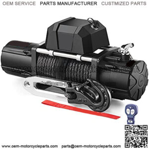 12000 lb Electric Truck Winch DC Synthetic Rope, Waterproof Off Road, for Truck SUV, with Wireless Remote