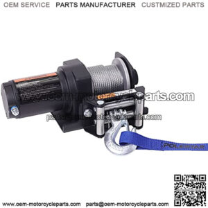 12V DC ATV/UTV Electric Winch 2500 lb. Load Capacity with Steel Cable Wire Rope 1/4" Diameter x 49' Length